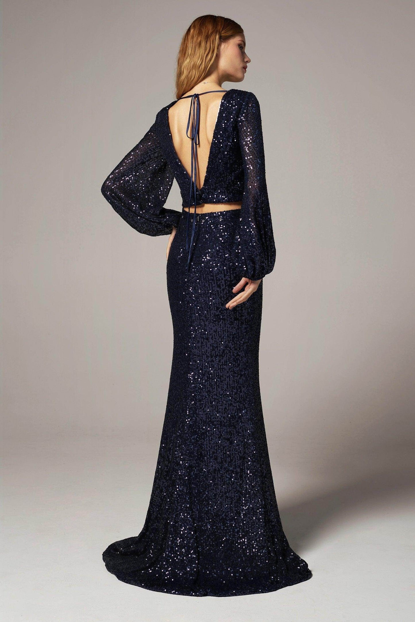 Trumpet-Mermaid Ankle Length Sequined Dress CS0304 - COCOMELODY