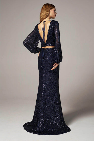 Trumpet-Mermaid Ankle Length Sequined Dress CS0304 - COCOMELODY