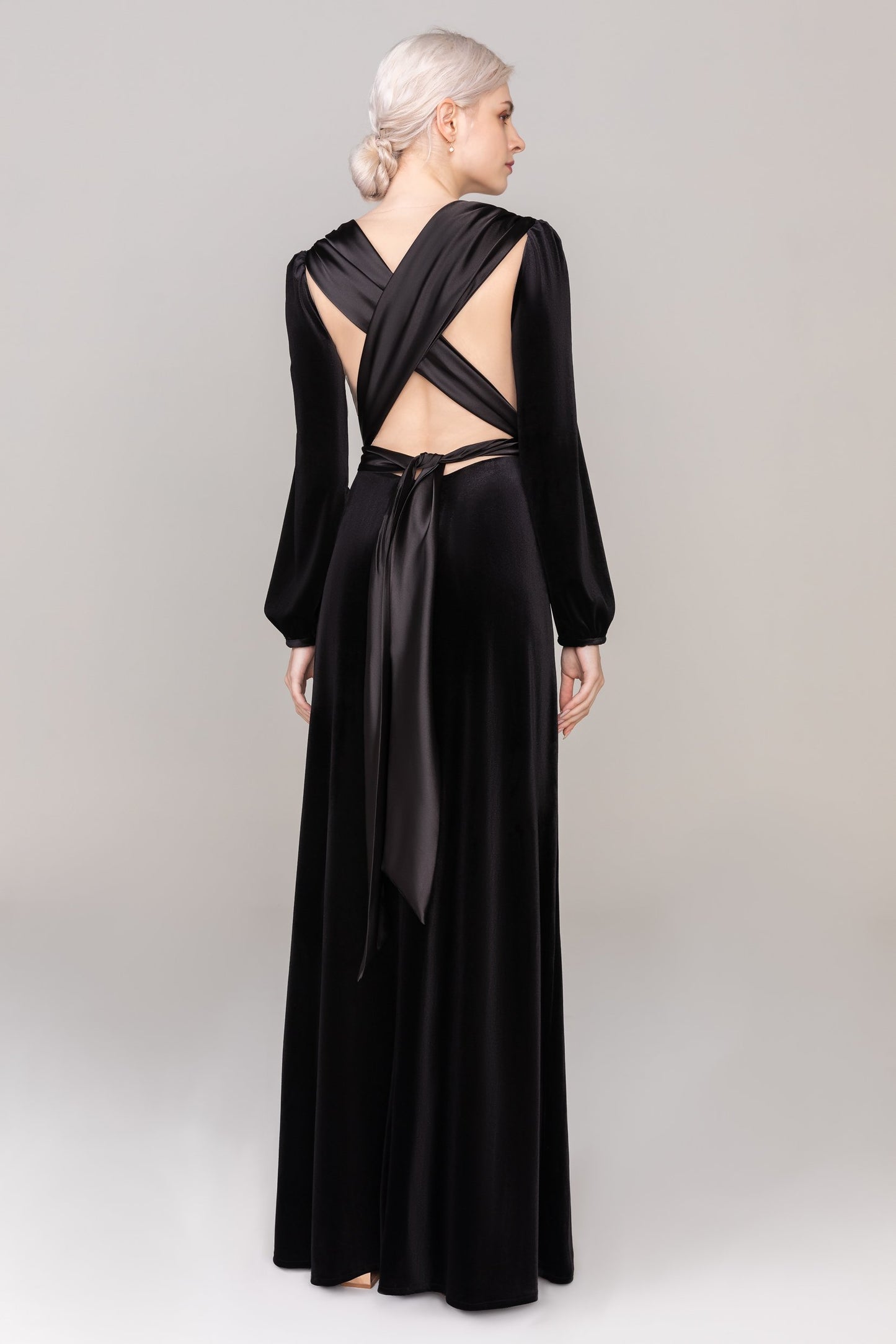 Sheath-Column Floor Length Velvet Dress CS0332