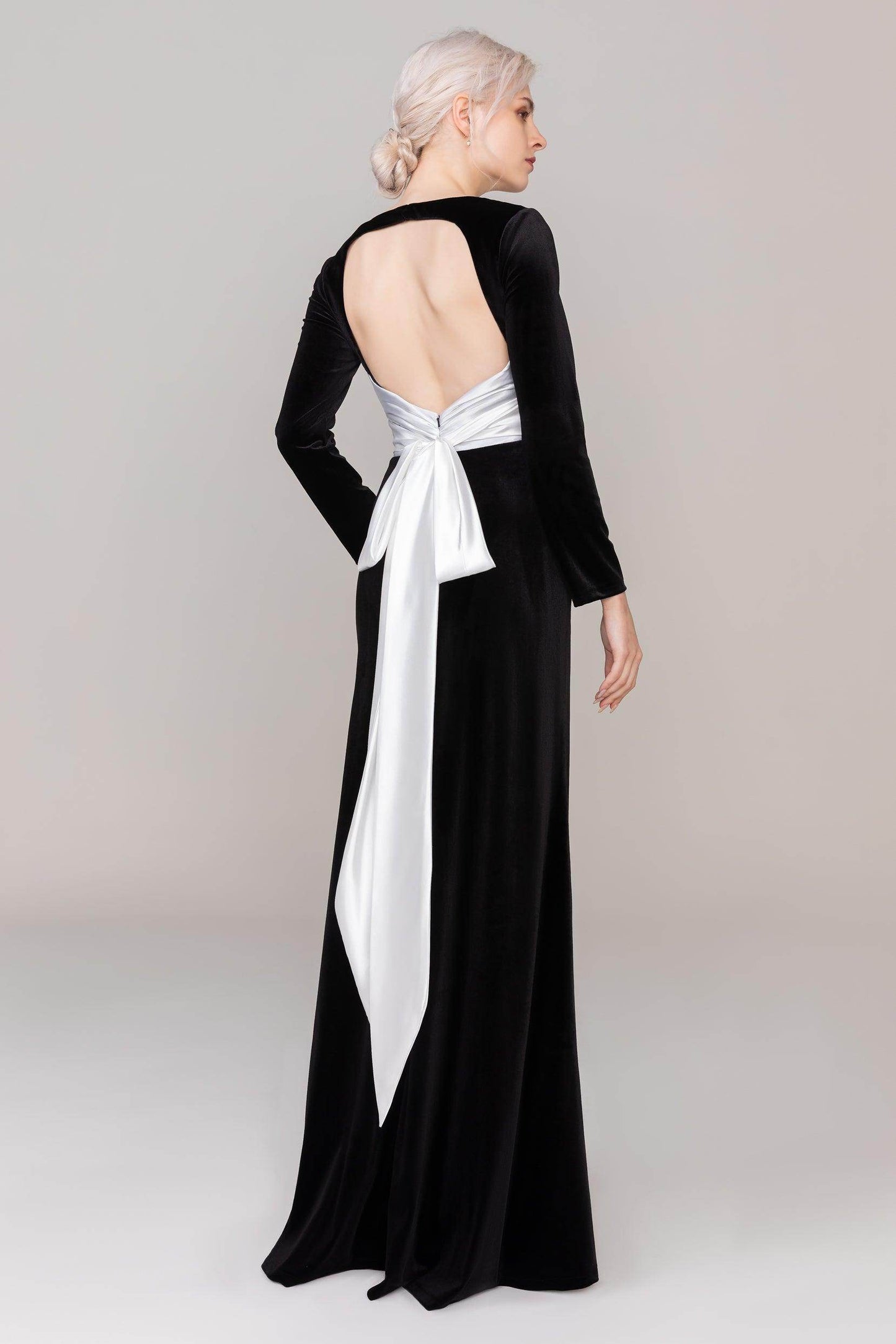 Sheath-Column Floor Length Velvet Dress CS0333 - COCOMELODY