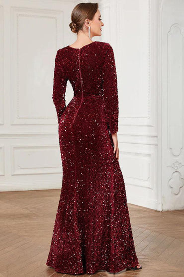Sheath-Column Floor Length Sequined Dress CS0381
