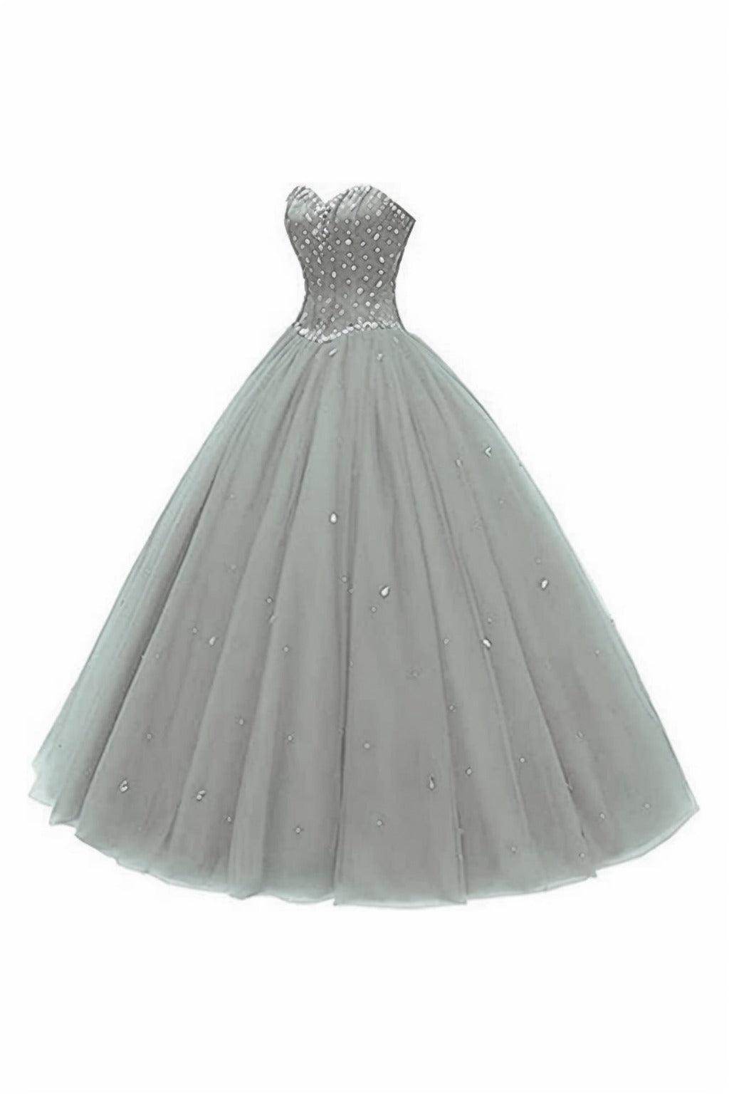 Princess Floor Length Tulle Prom Dress CS0425 - COCOMELODY
