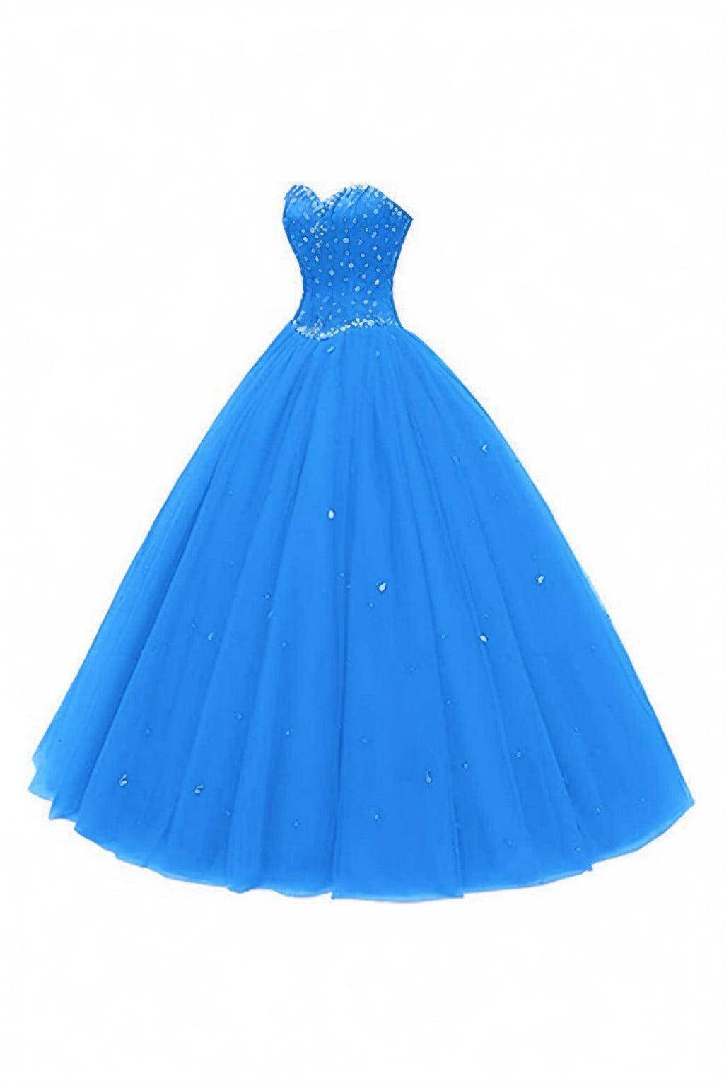 Princess Floor Length Tulle Prom Dress CS0425 - COCOMELODY