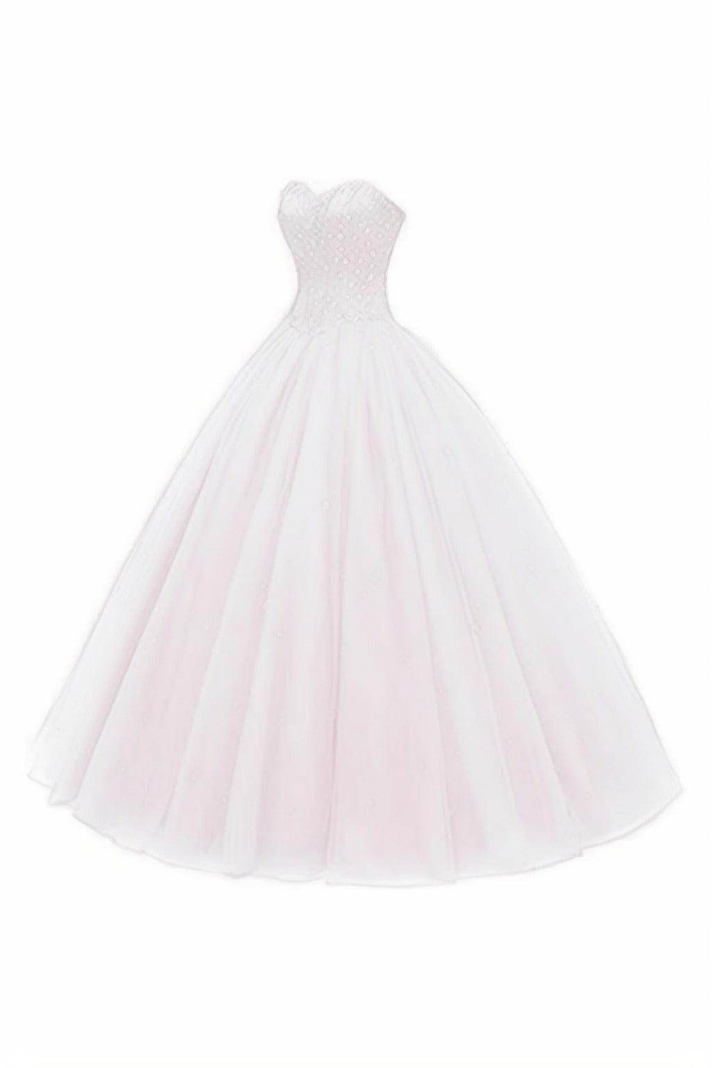 Princess Floor Length Tulle Prom Dress CS0425 - COCOMELODY