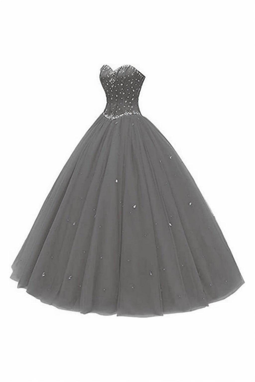 Princess Floor Length Tulle Prom Dress CS0425 - COCOMELODY
