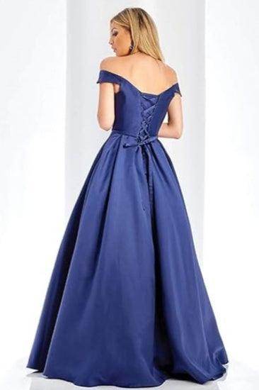 A-Line Floor Length Satin Prom Dress CS0408 - COCOMELODY