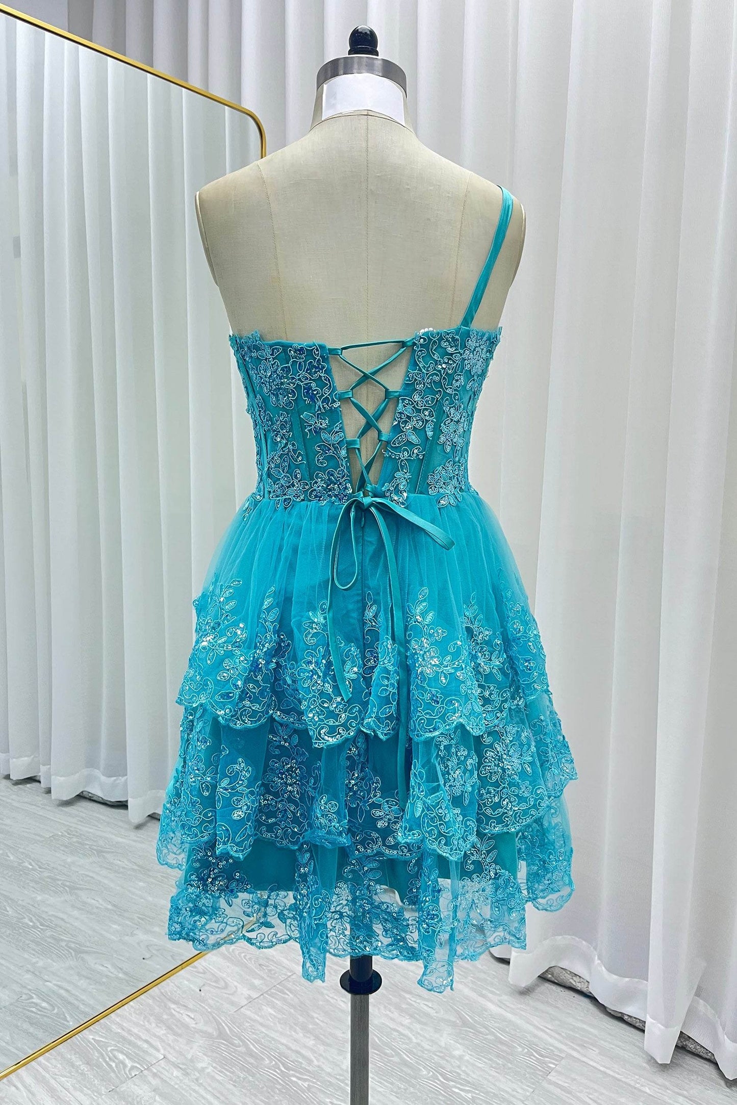 A-line Short Mini Tulle Prom Dress CS0420 - COCOMELODY