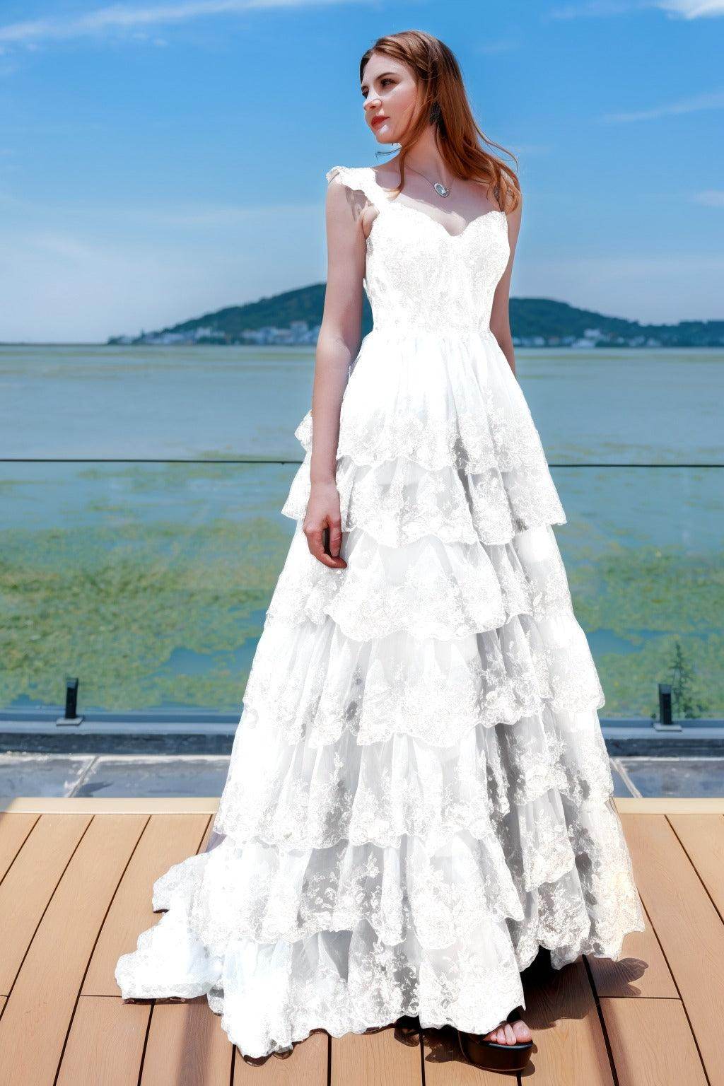 Ball Gown Sweep-Brush Train Tulle Prom Dress CS0481 - COCOMELODY