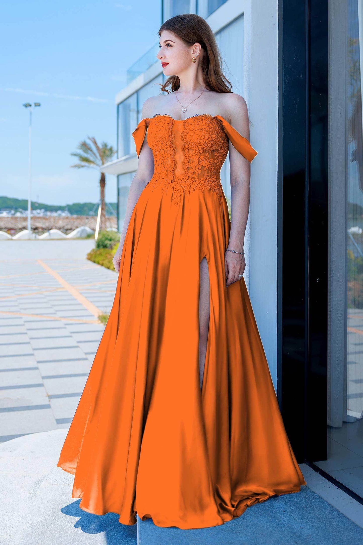 A-Line Floor Length Forged Chiffon Prom Dress CS0485 - COCOMELODY