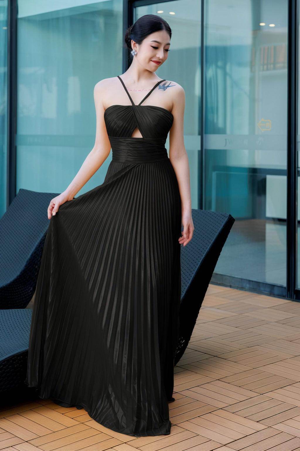 Sheath-Column Floor Length Hot Stamping Cloth Prom Dress CS0486 - COCOMELODY