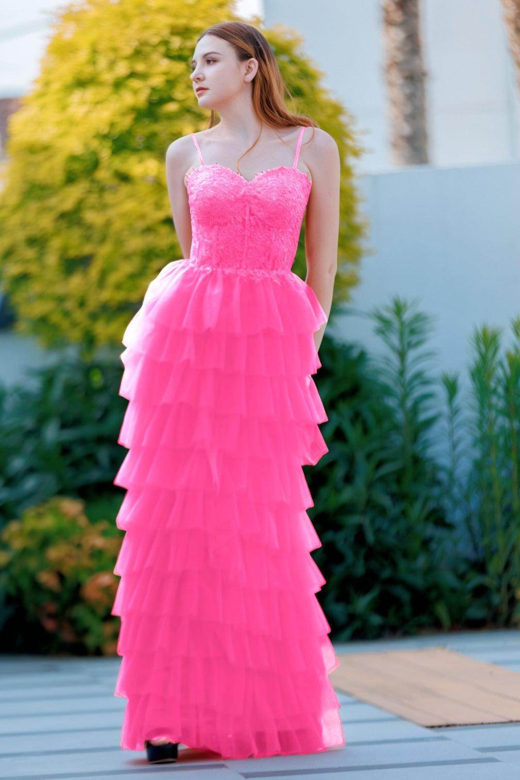 Sheath-Column Floor Length Tulle Prom Dress CS0496 - COCOMELODY