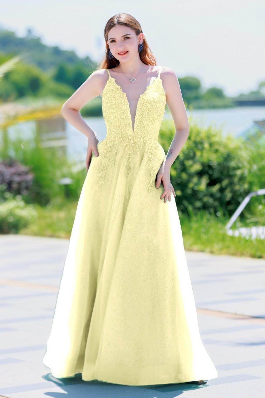 A-Line Floor Length Tulle Prom Dress CS0501 - COCOMELODY