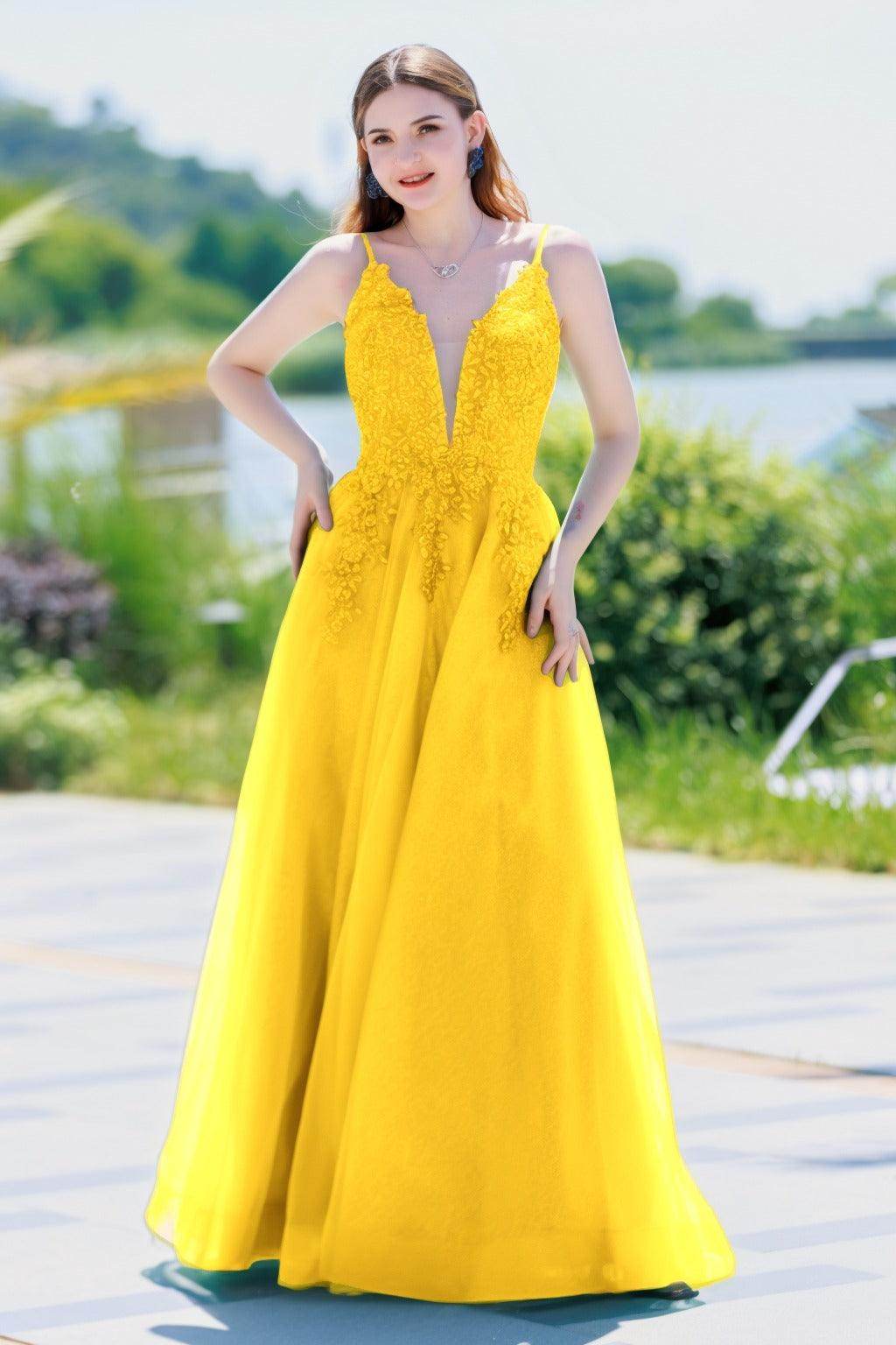 A-Line Floor Length Tulle Prom Dress CS0501 - COCOMELODY