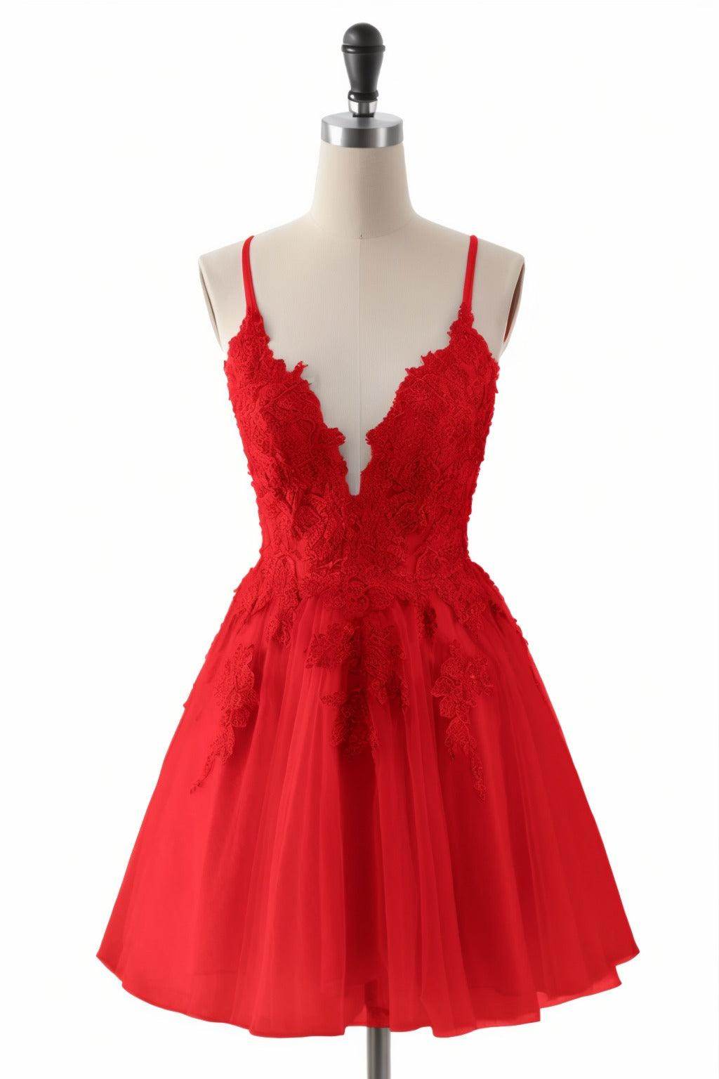 A-Line Short-Mini Tulle Homecoming Dresses CS0506 - COCOMELODY