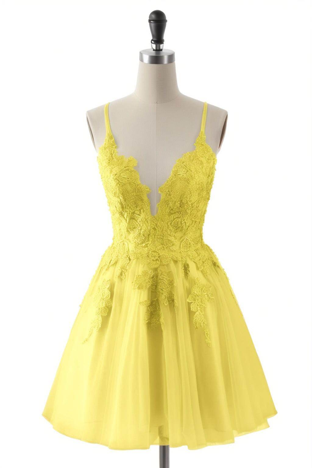 A-Line Short-Mini Tulle Homecoming Dresses CS0506 - COCOMELODY
