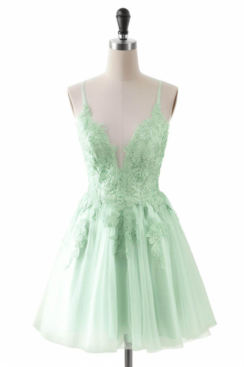 A-Line Short-Mini Tulle Homecoming Dresses CS0506 - COCOMELODY