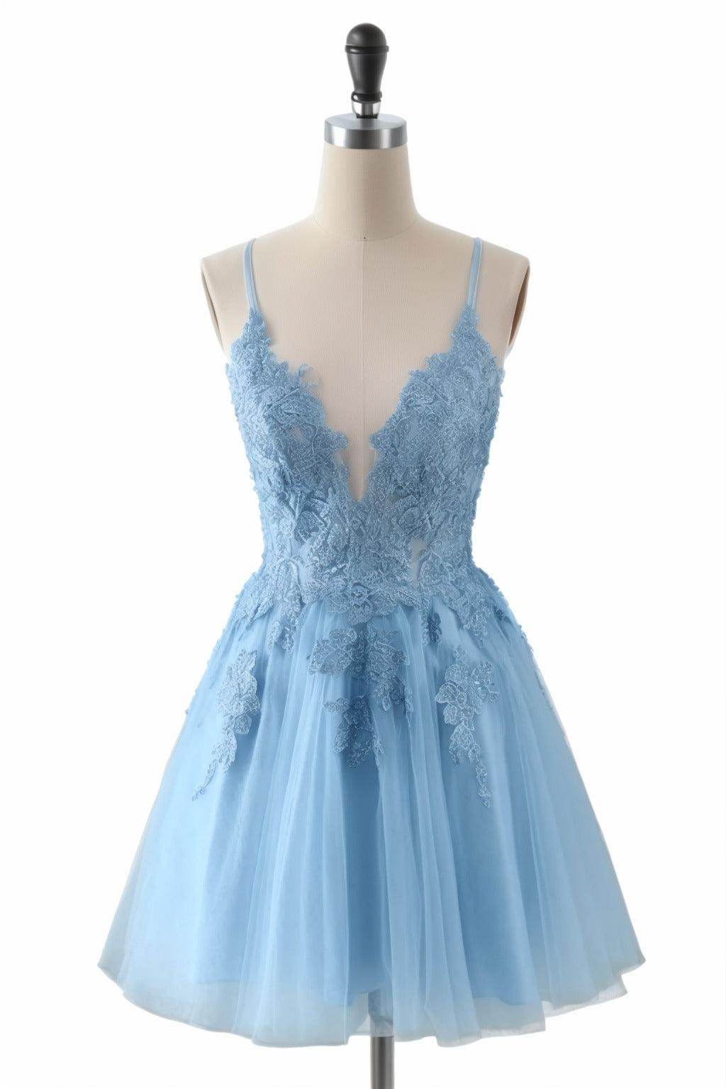 A-Line Short-Mini Tulle Homecoming Dresses CS0506 - COCOMELODY