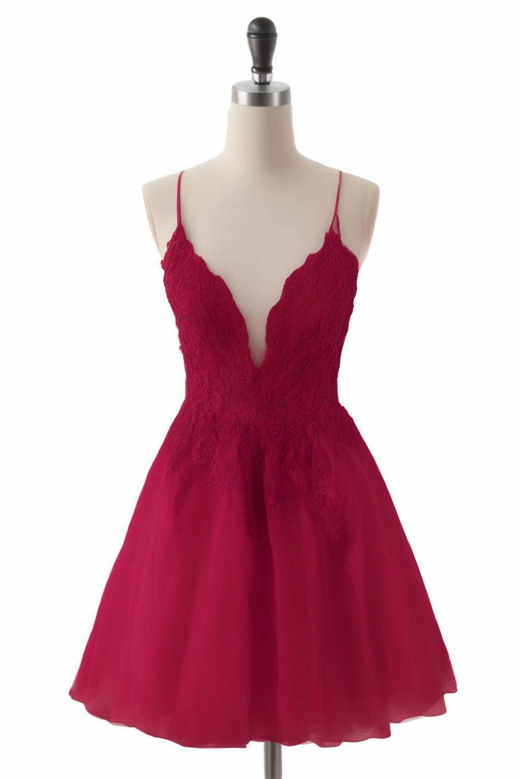 A-Line Short-Mini Tulle Homecoming Dresses CS0506 - COCOMELODY