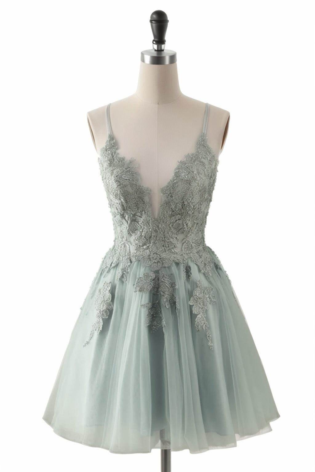 A-Line Short-Mini Tulle Homecoming Dresses CS0506 - COCOMELODY
