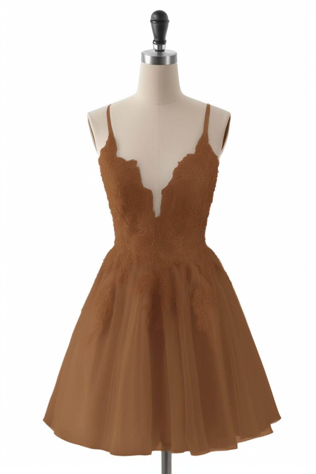 A-Line Short-Mini Tulle Homecoming Dresses CS0506 - COCOMELODY