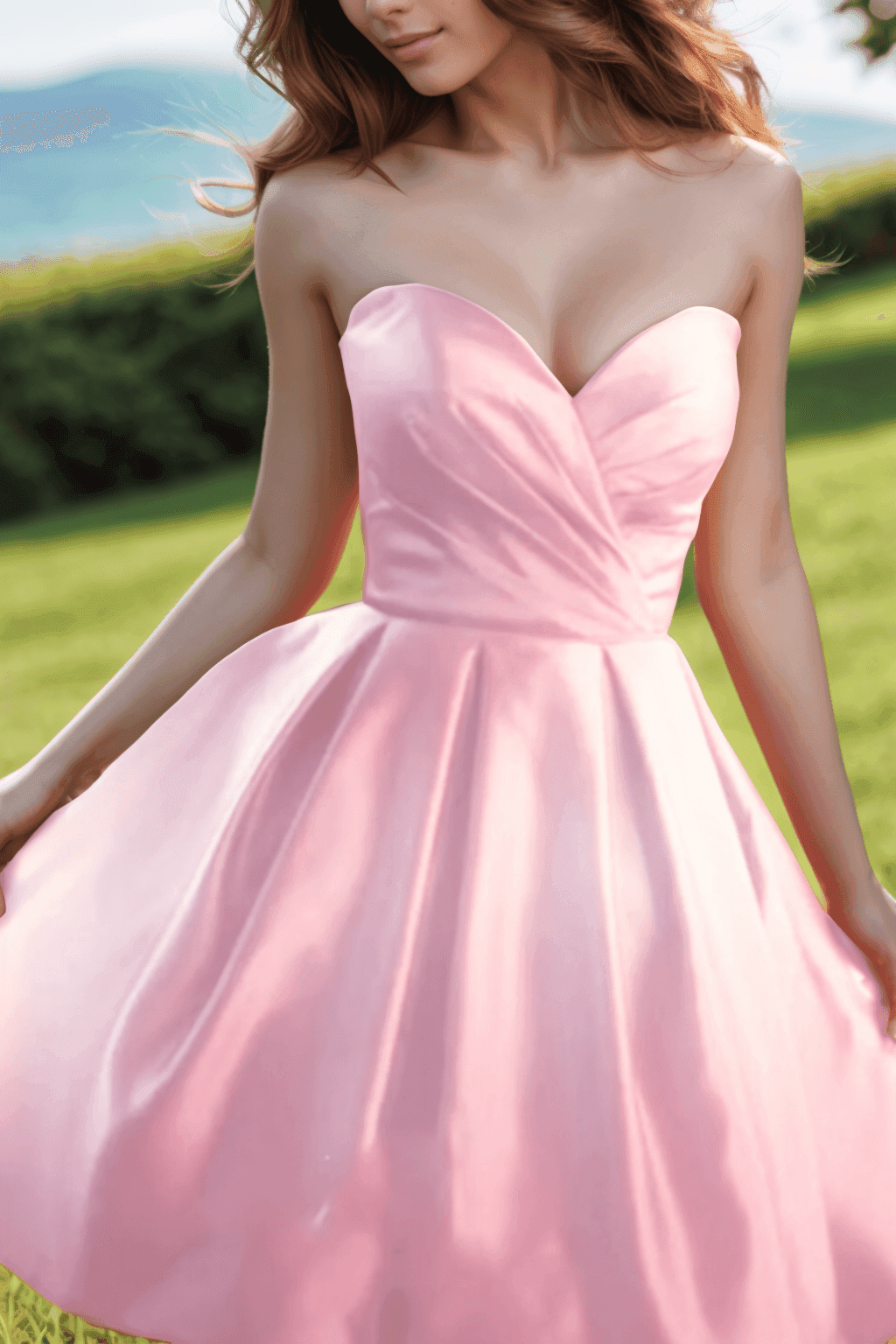 A-Line Knee Length Satin Homecoming Dresses CS0518 - COCOMELODY