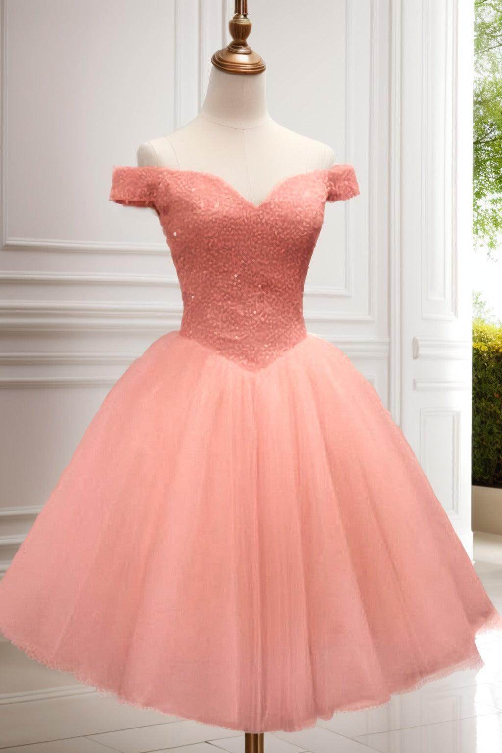 Princess Knee Length Tulle Homecoming Dresses CS0523 - COCOMELODY