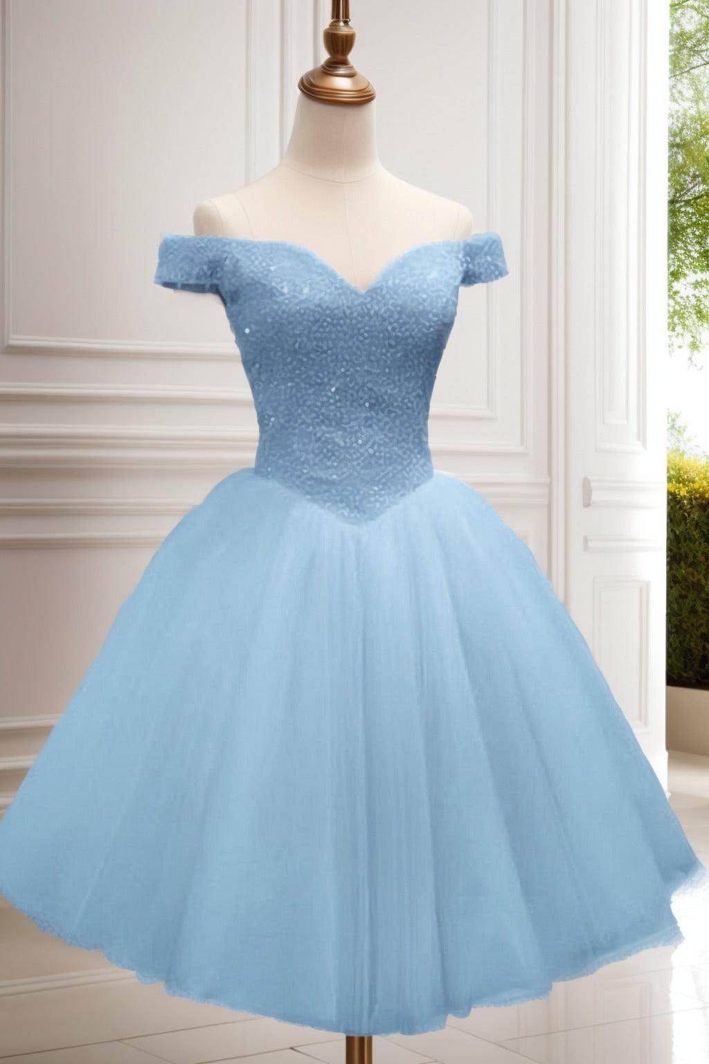 Princess Knee Length Tulle Homecoming Dresses CS0523 - COCOMELODY