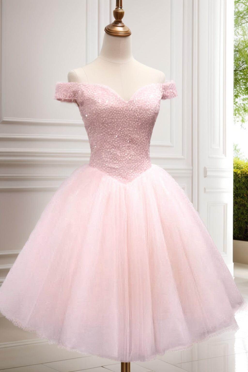 Princess Knee Length Tulle Homecoming Dresses CS0523 - COCOMELODY