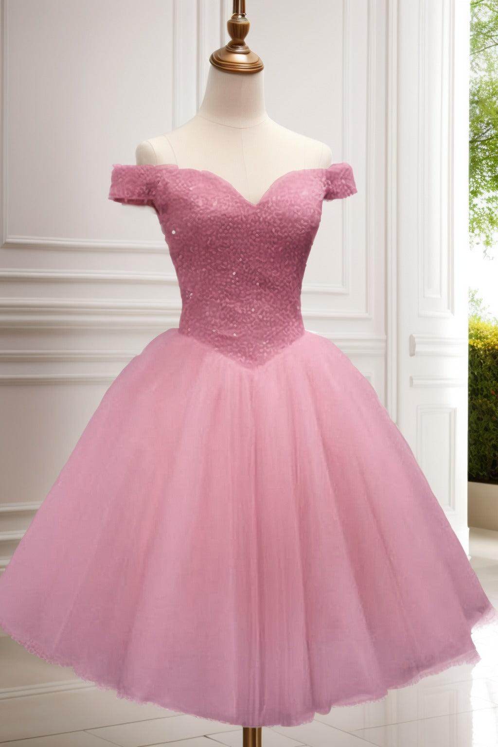 Princess Knee Length Tulle Homecoming Dresses CS0523 - COCOMELODY