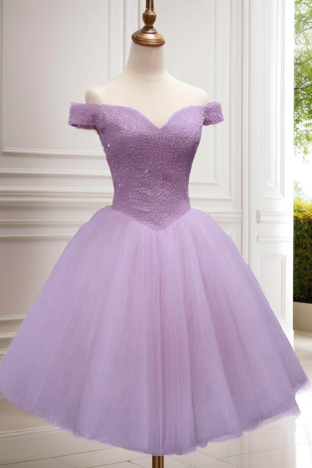 Princess Knee Length Tulle Homecoming Dresses CS0523 - COCOMELODY
