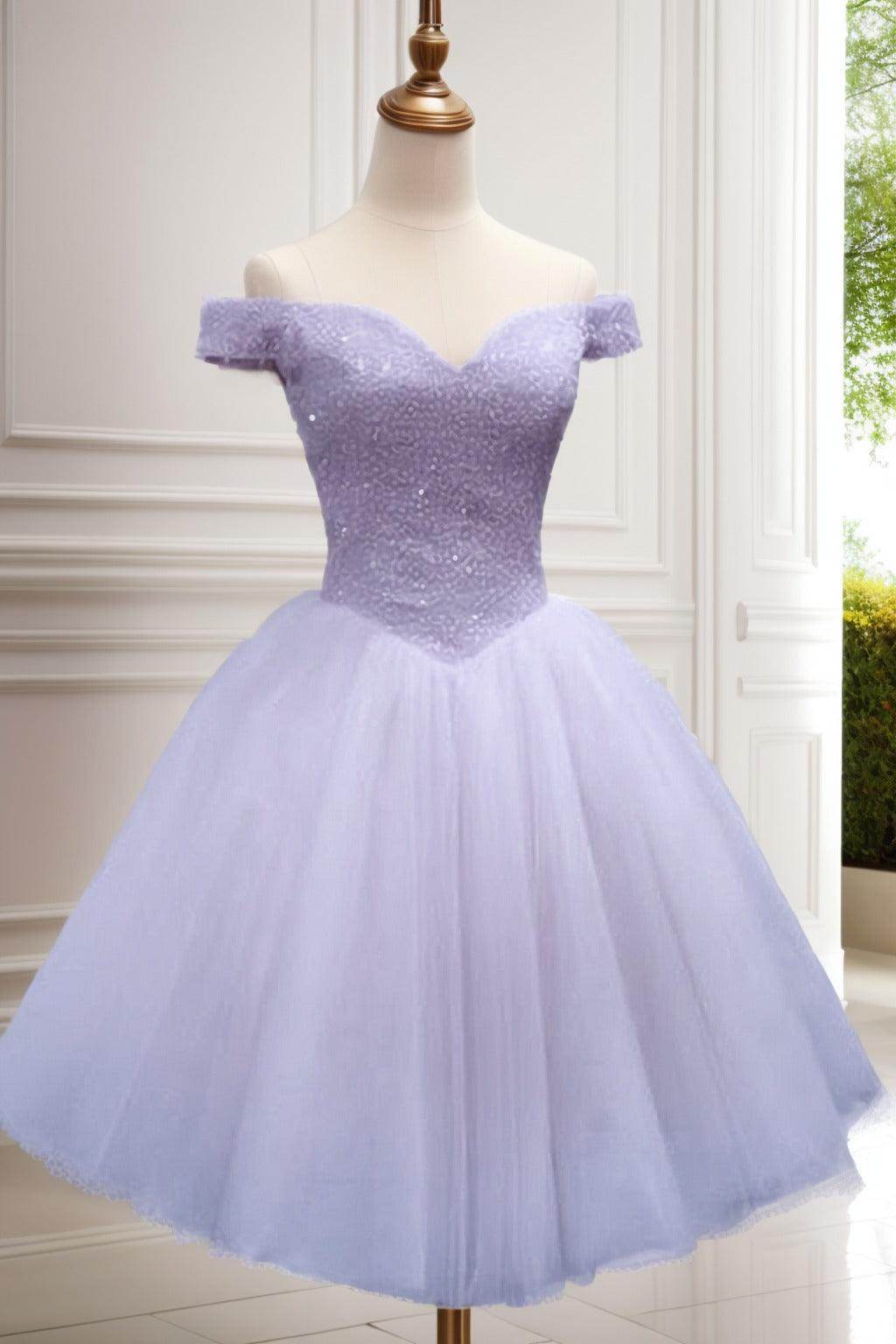 Princess Knee Length Tulle Homecoming Dresses CS0523 - COCOMELODY