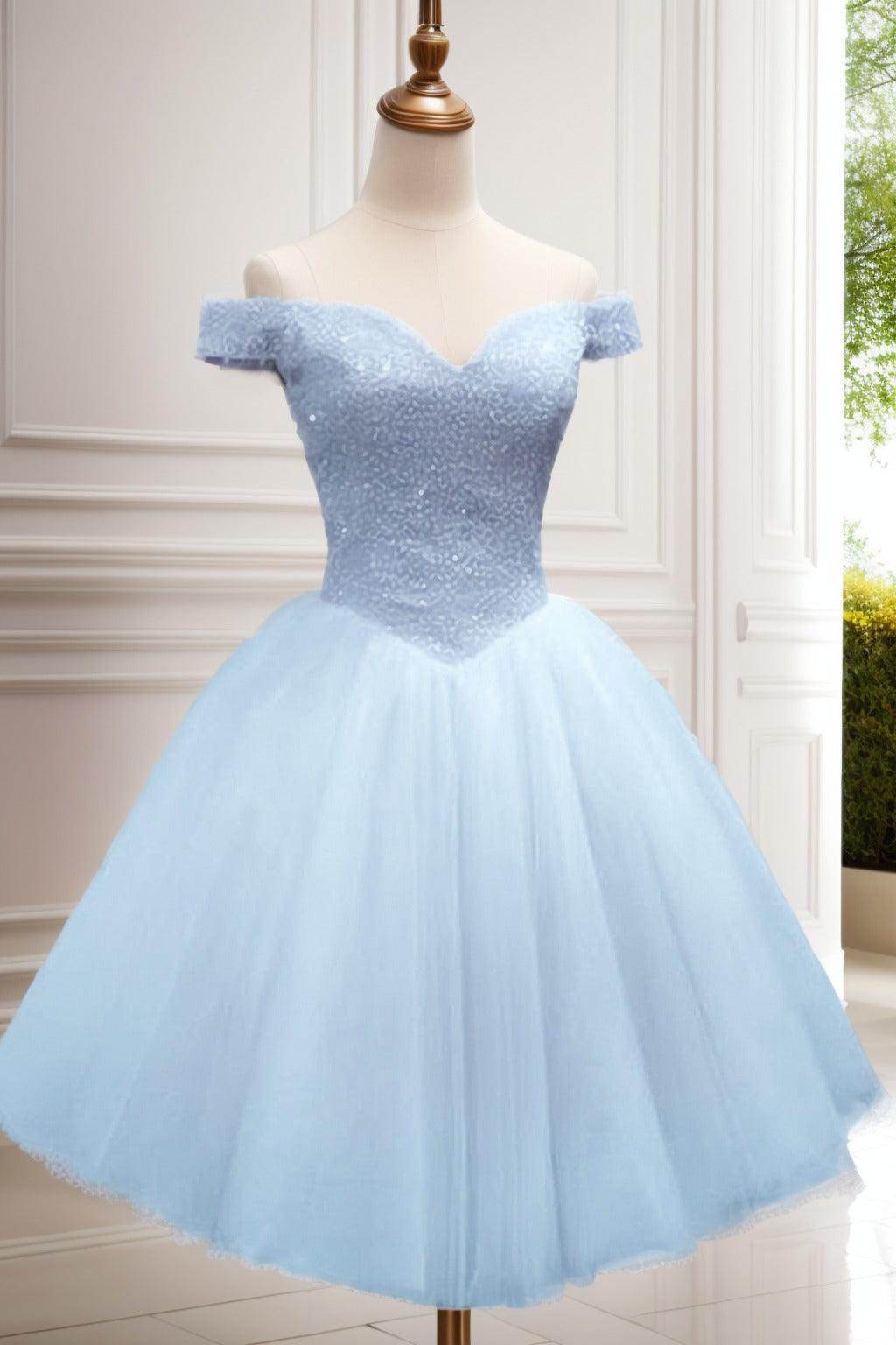 Princess Knee Length Tulle Homecoming Dresses CS0523 - COCOMELODY