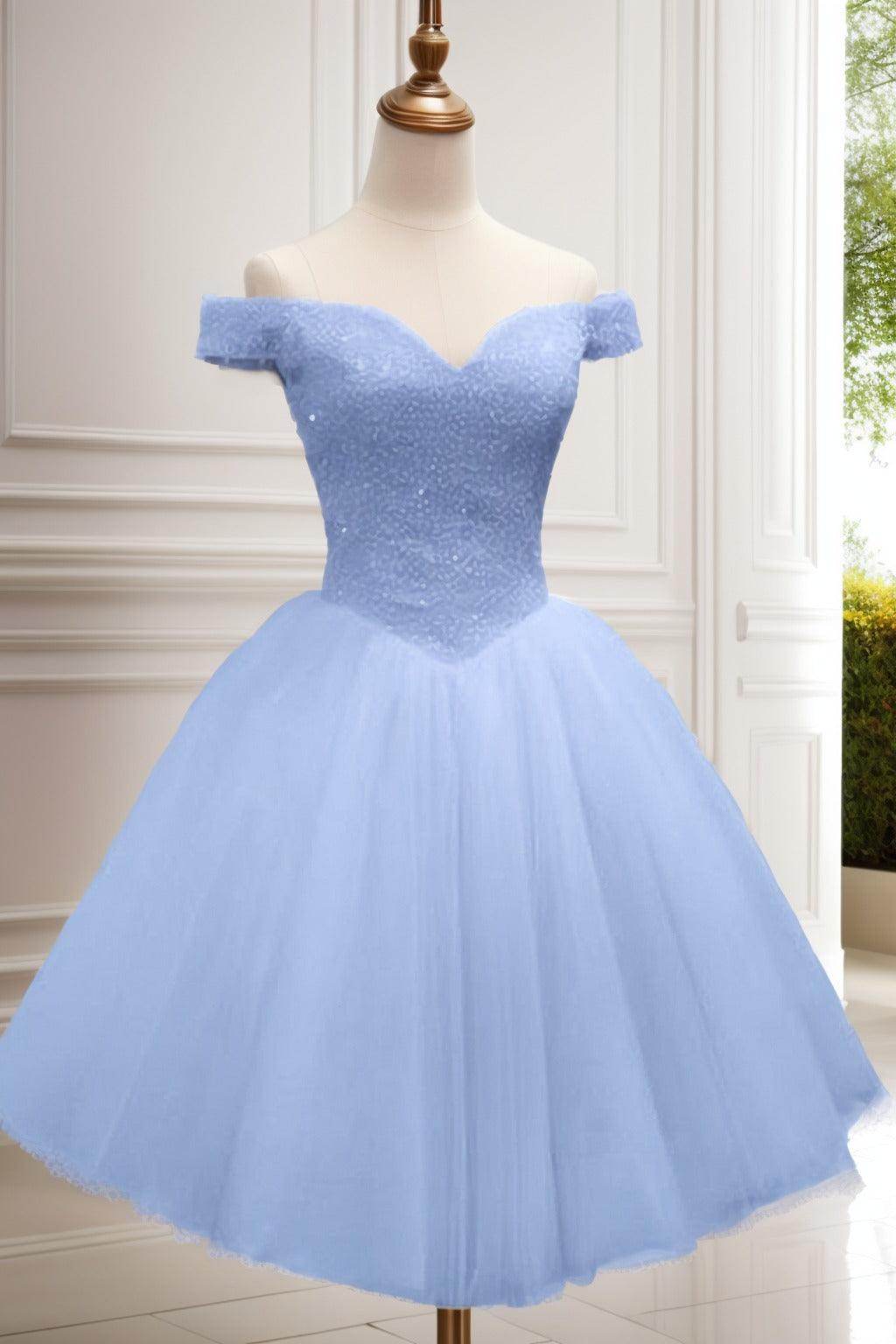 Princess Knee Length Tulle Homecoming Dresses CS0523 - COCOMELODY