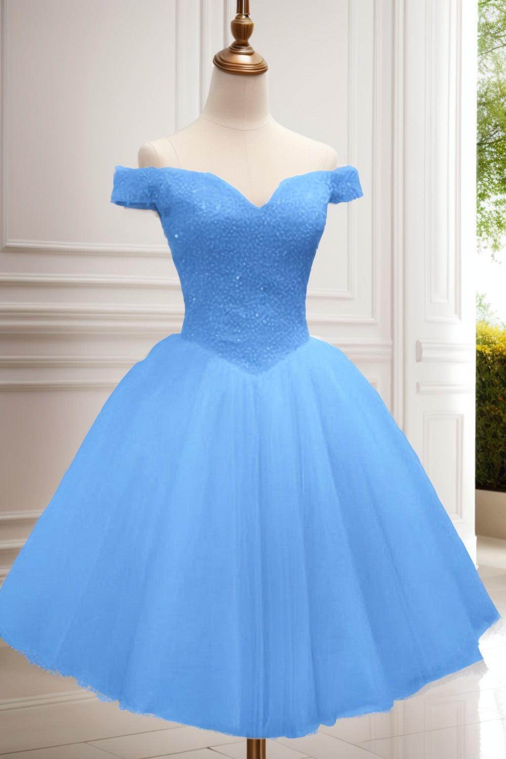 Princess Knee Length Tulle Homecoming Dresses CS0523 - COCOMELODY