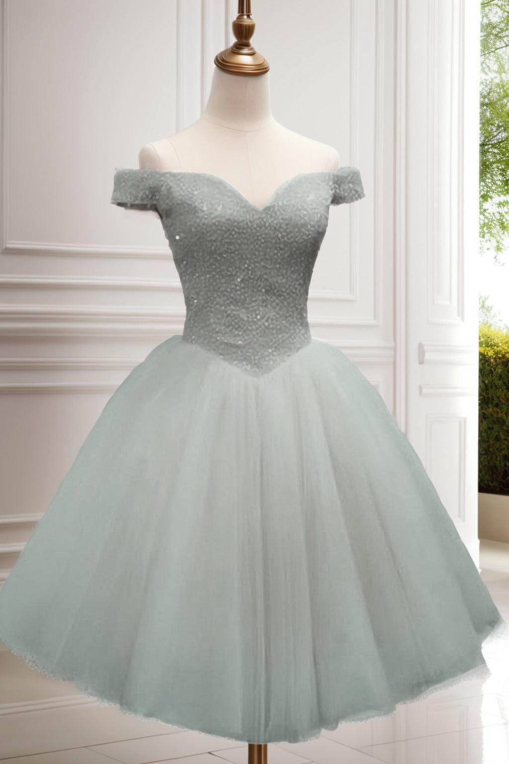 Princess Knee Length Tulle Homecoming Dresses CS0523 - COCOMELODY
