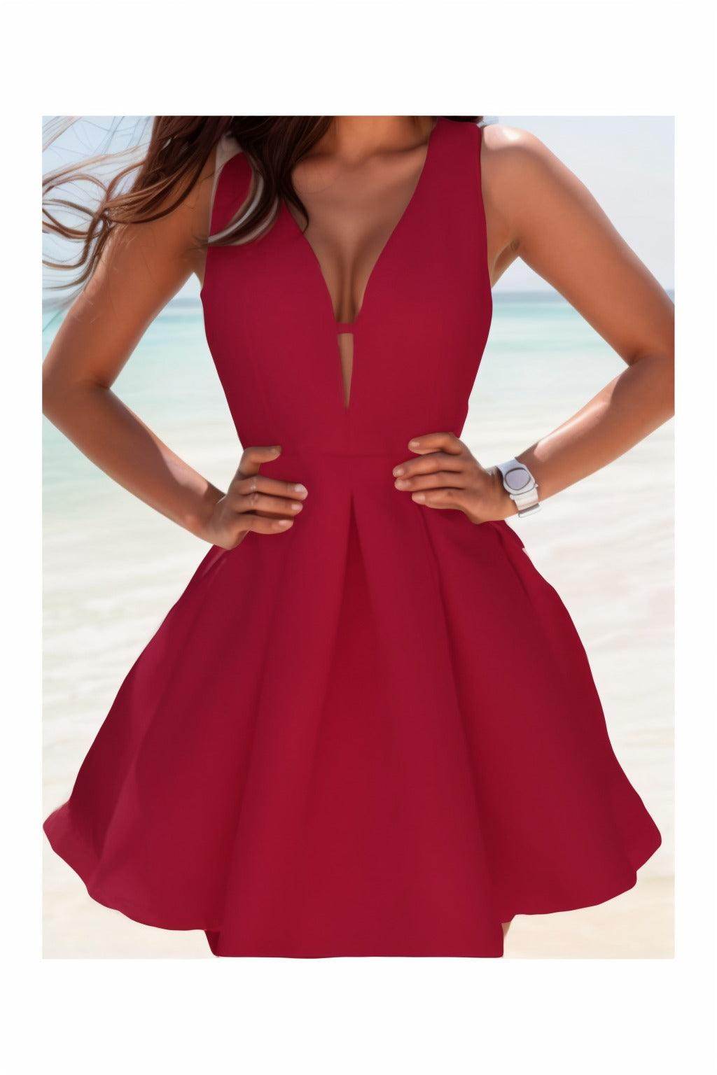 A-Line Knee Length Satin Homecoming Dresses CS0531 - COCOMELODY