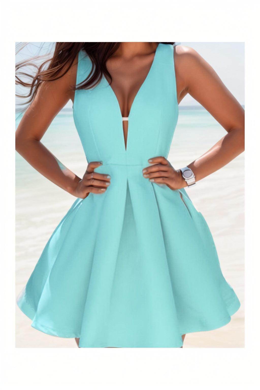 A-Line Knee Length Satin Homecoming Dresses CS0531 - COCOMELODY