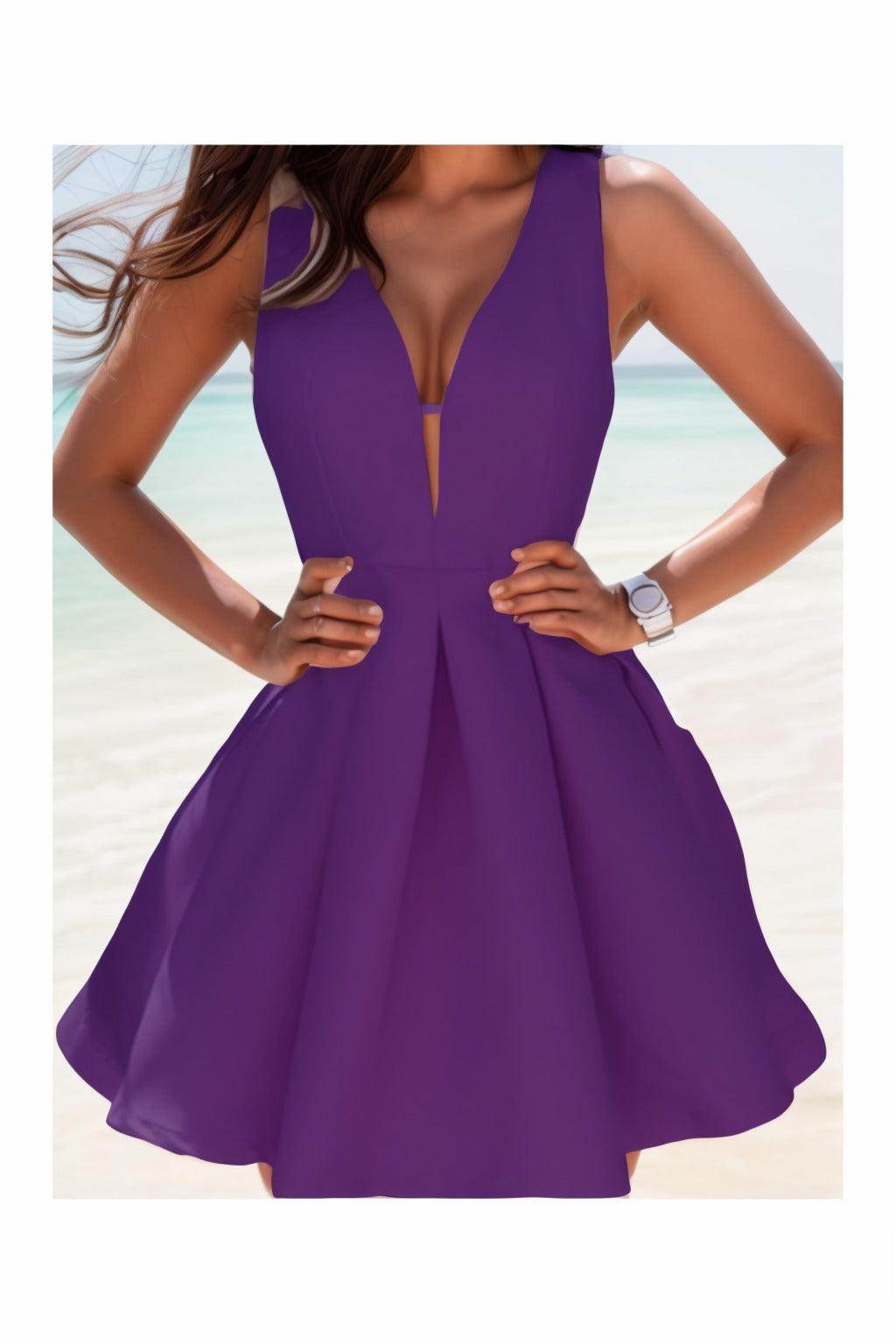 A-Line Knee Length Satin Homecoming Dresses CS0531 - COCOMELODY