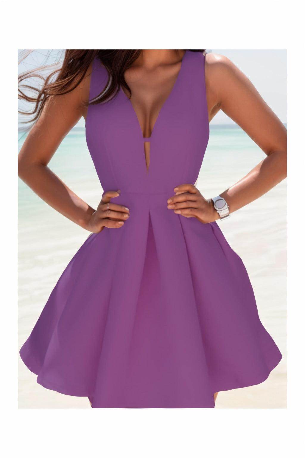 A-Line Knee Length Satin Homecoming Dresses CS0531 - COCOMELODY