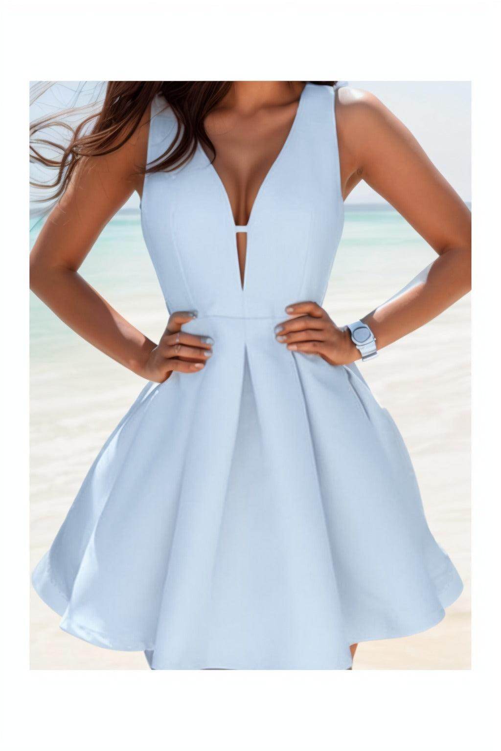 A-Line Knee Length Satin Homecoming Dresses CS0531 - COCOMELODY
