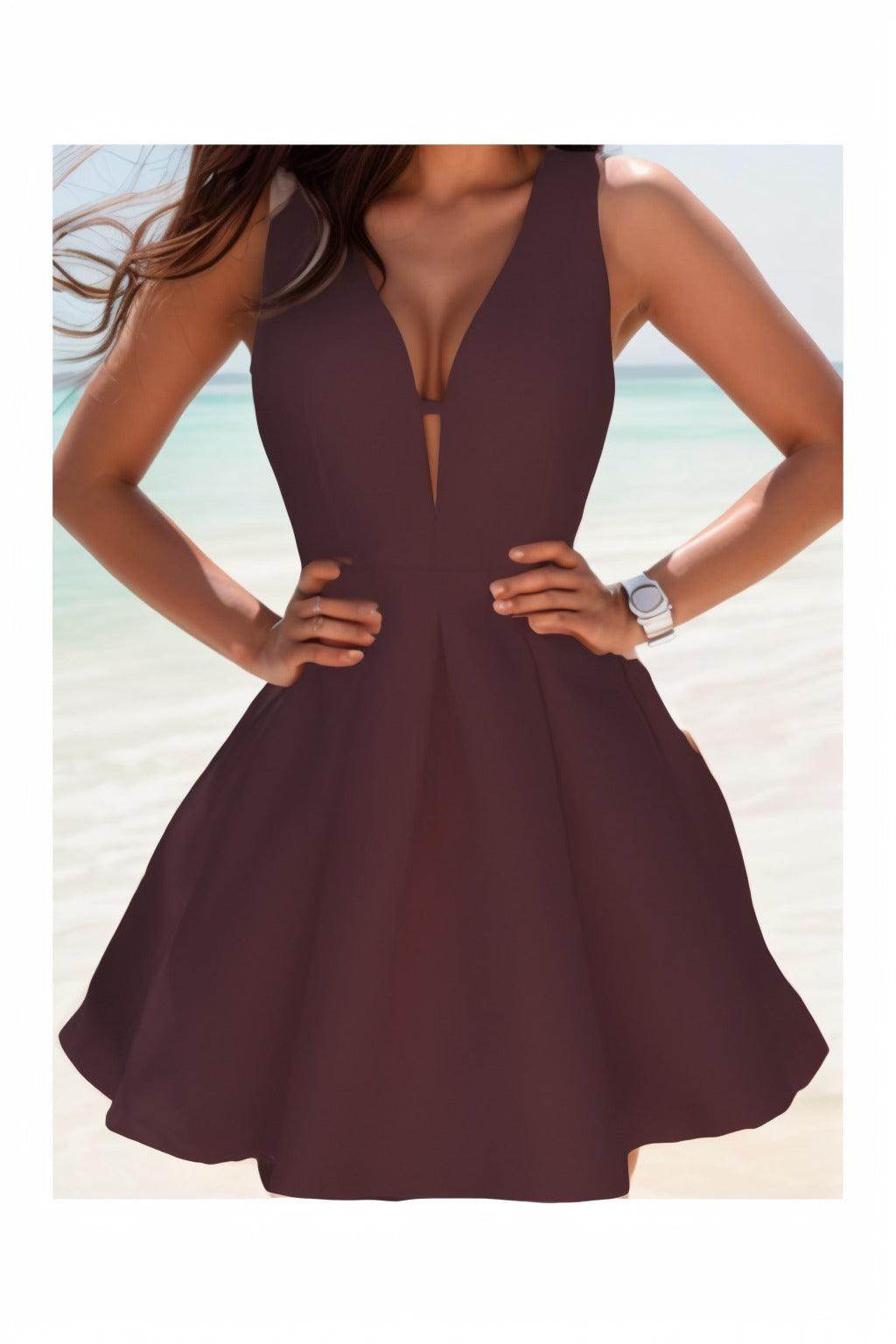 A-Line Knee Length Satin Homecoming Dresses CS0531 - COCOMELODY