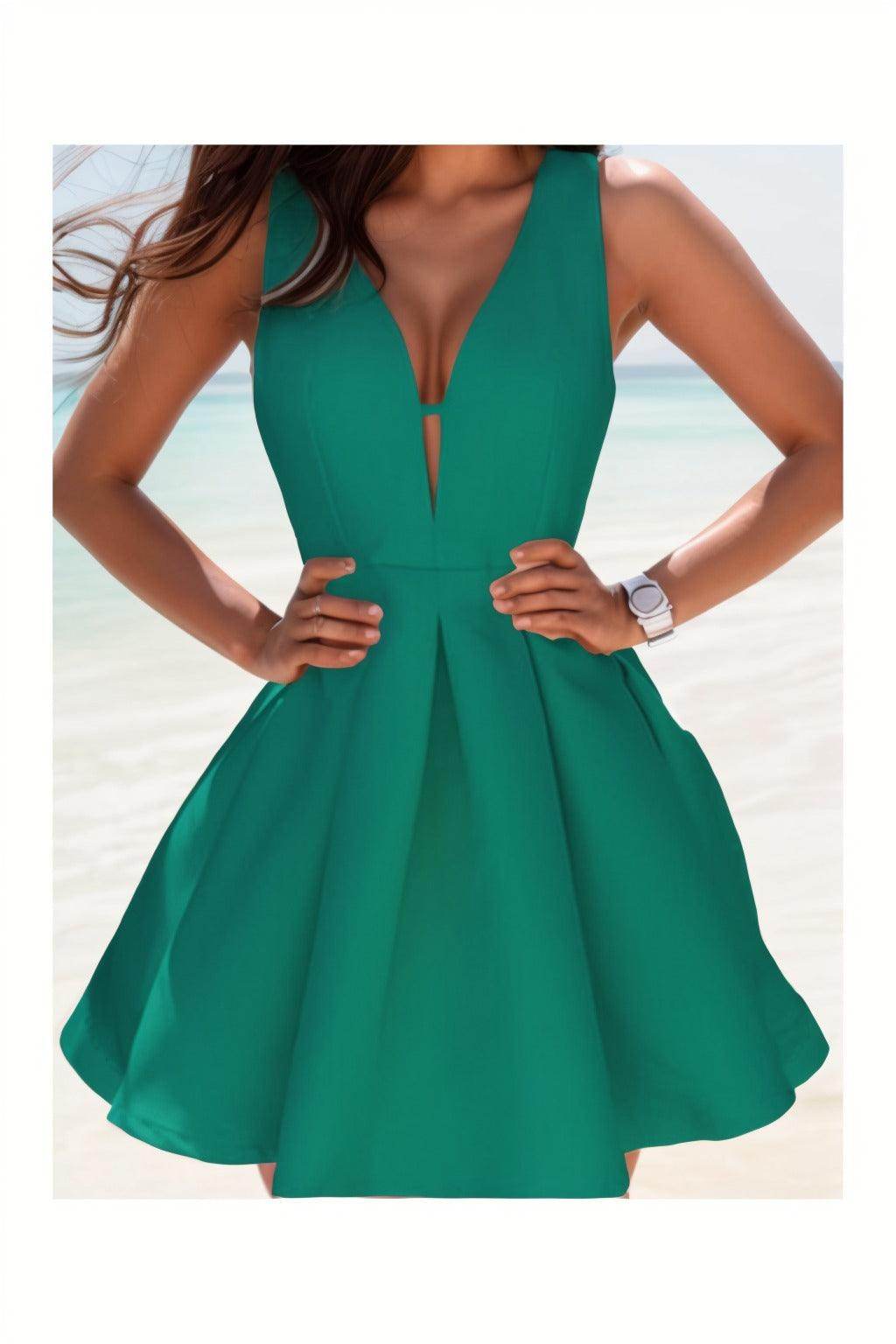 A-Line Knee Length Satin Homecoming Dresses CS0531 - COCOMELODY