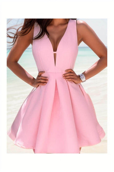 A-Line Knee Length Satin Homecoming Dresses CS0531 - COCOMELODY