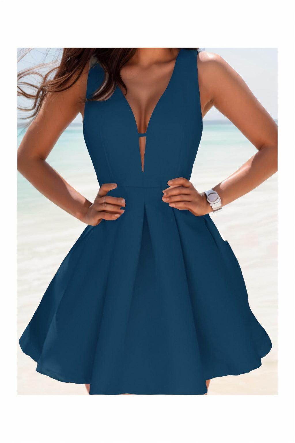 A-Line Knee Length Satin Homecoming Dresses CS0531 - COCOMELODY