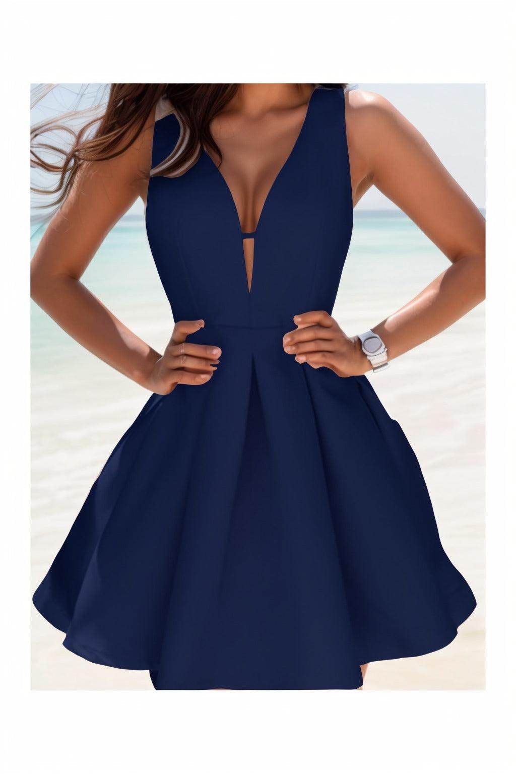 A-Line Knee Length Satin Homecoming Dresses CS0531 - COCOMELODY