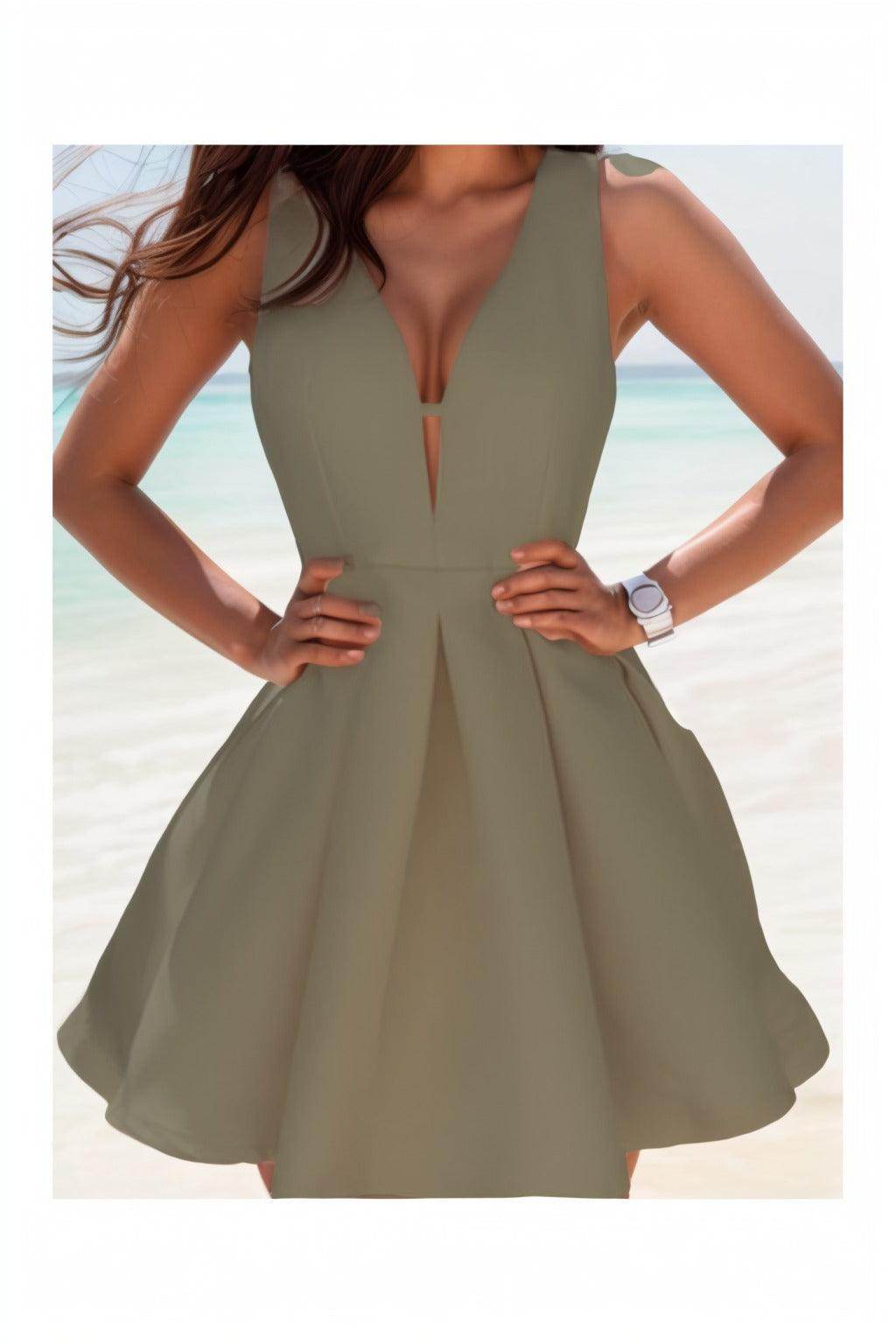 A-Line Knee Length Satin Homecoming Dresses CS0531 - COCOMELODY