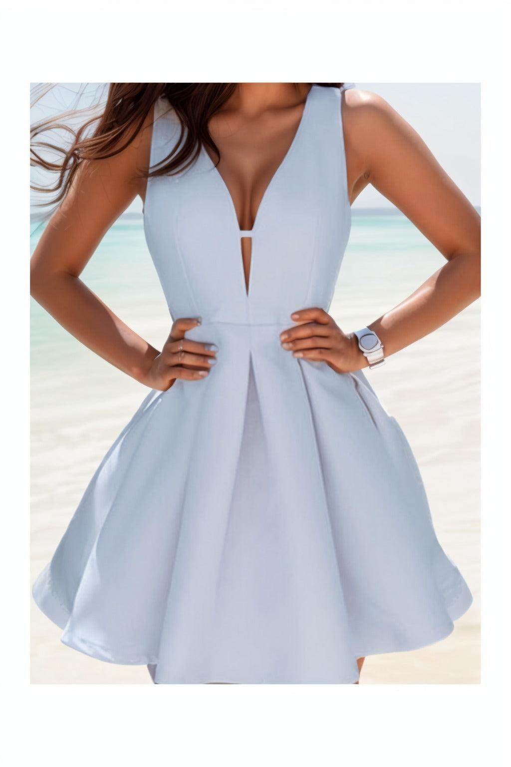 A-Line Knee Length Satin Homecoming Dresses CS0531 - COCOMELODY