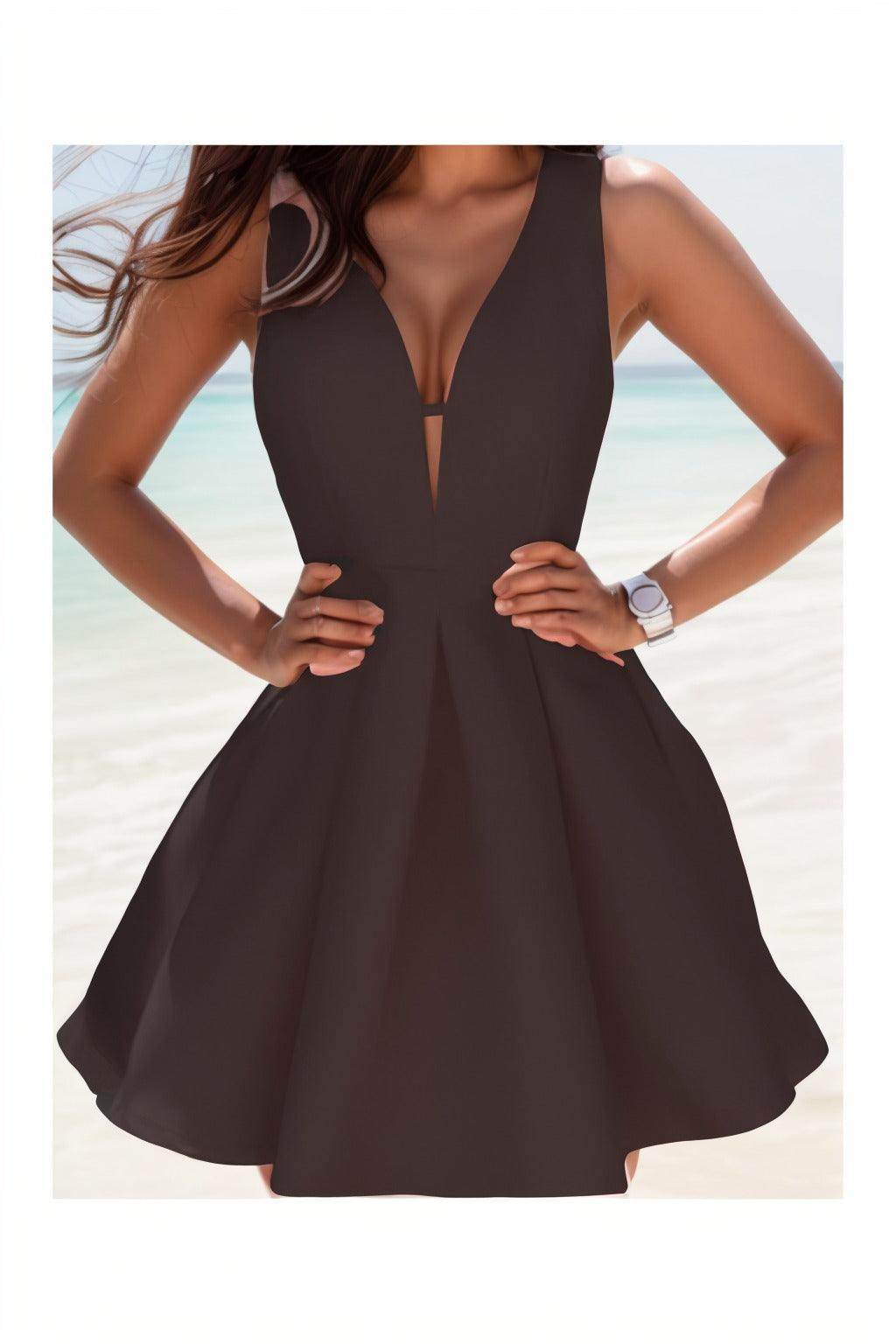 A-Line Knee Length Satin Homecoming Dresses CS0531 - COCOMELODY