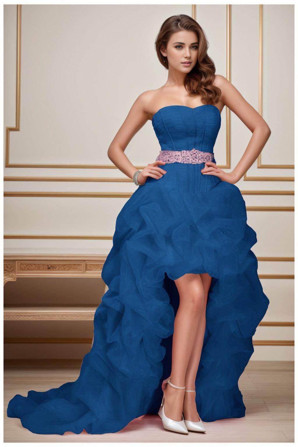 Ball Gown High-Low Organza Homecoming Dresses CS0534 - COCOMELODY