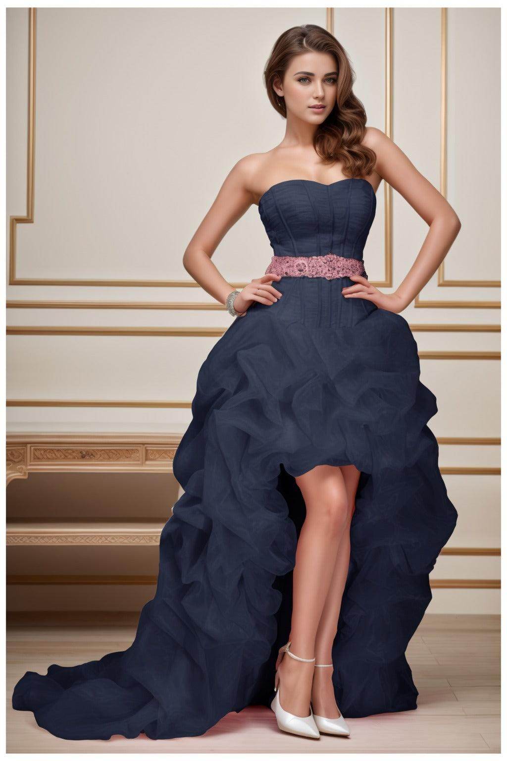 Ball Gown High-Low Organza Homecoming Dresses CS0534 - COCOMELODY